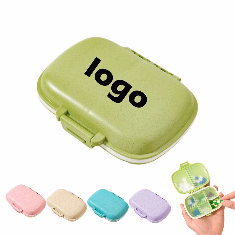 Portable 8 Compartments PP Material Pill Dispenser