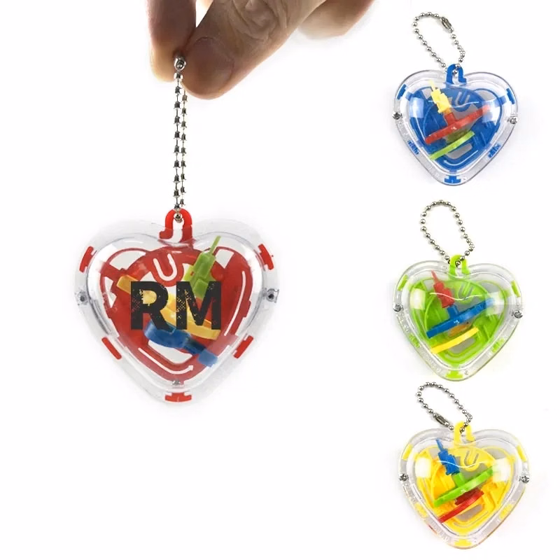 3D Puzzle Toy Maze Ball Keychain