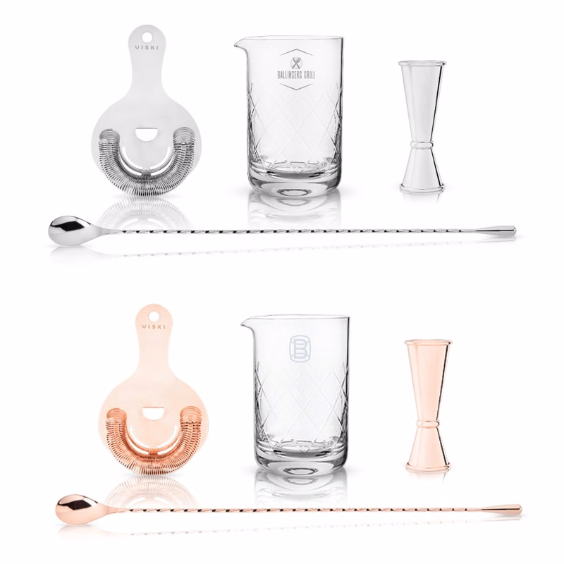 Viski® 4-Piece Mixologist Barware Set