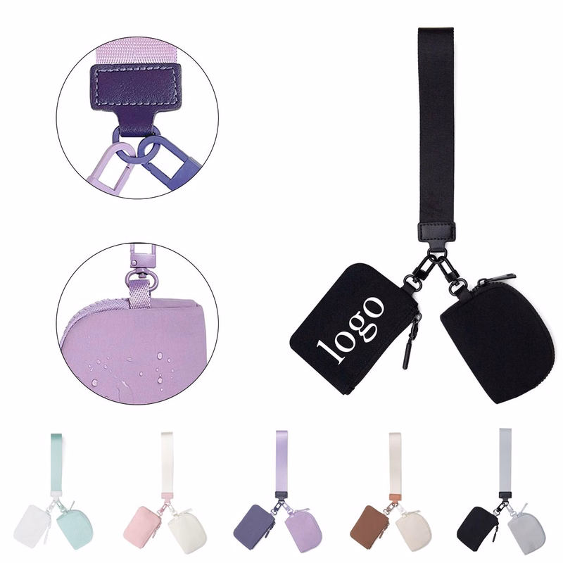 Mini Dual Zipper Pouch Wristlet