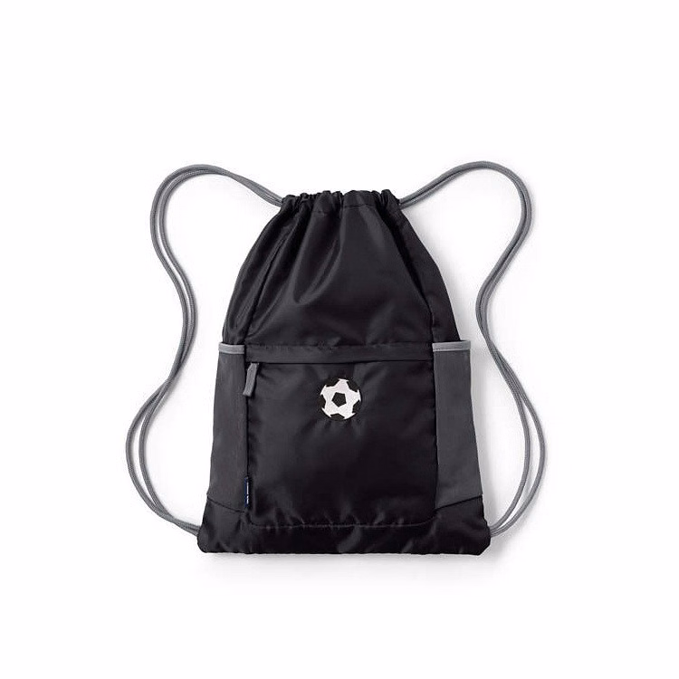 Mesh Drawstring Bag With Zipper Pocket