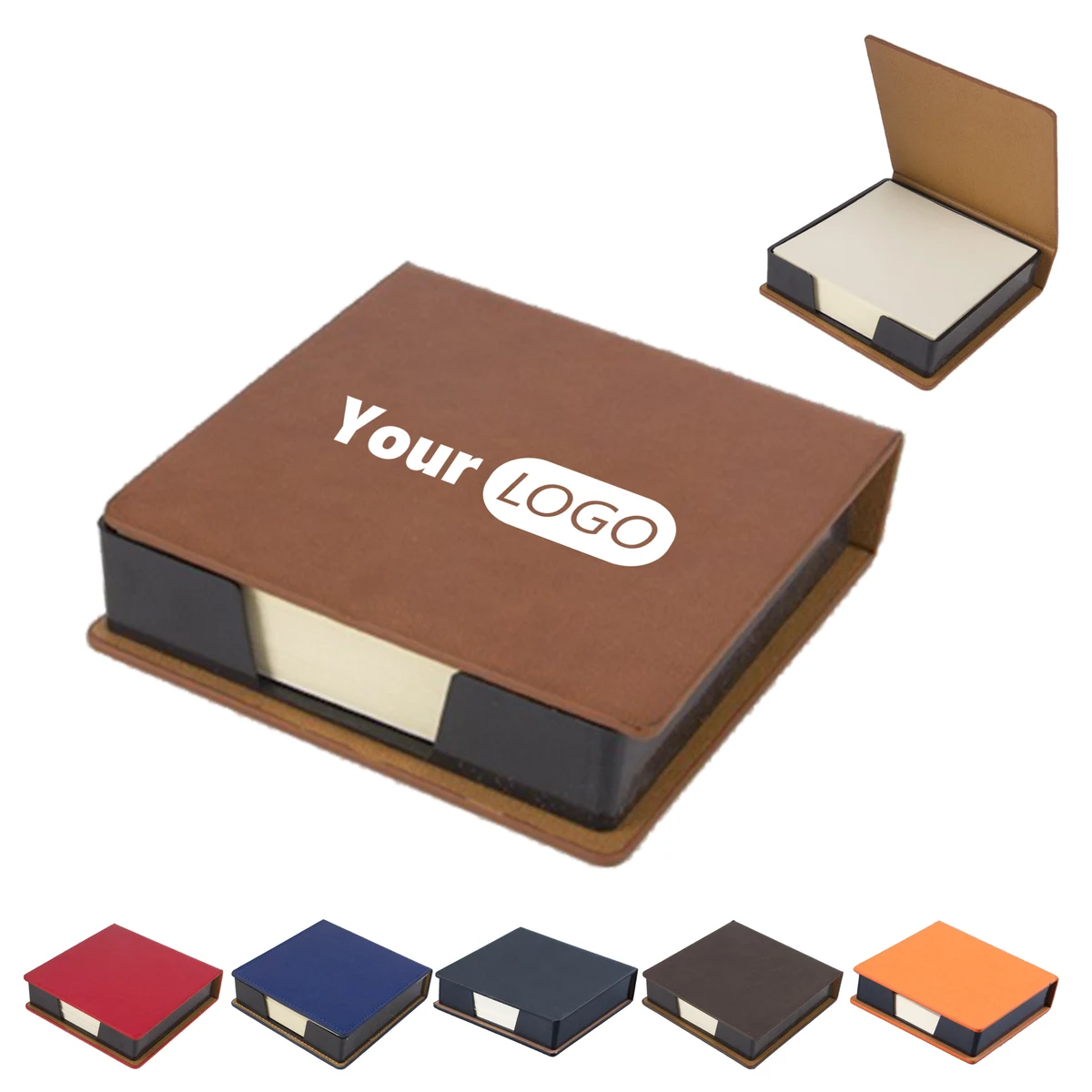 Square PU Memo Pad Case With Sticky Notes 1