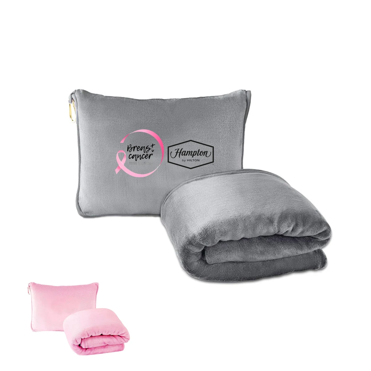 Portable Travel Blanket with Pillowcase Bag 1