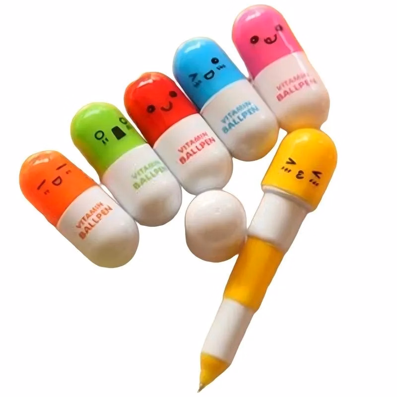Capsule Shaped Telescopic Ballpoint Pen