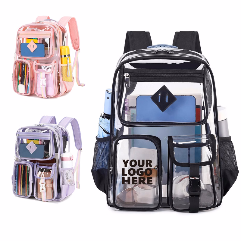 MOQ 10 Transparent Heavy Duty Backpack
