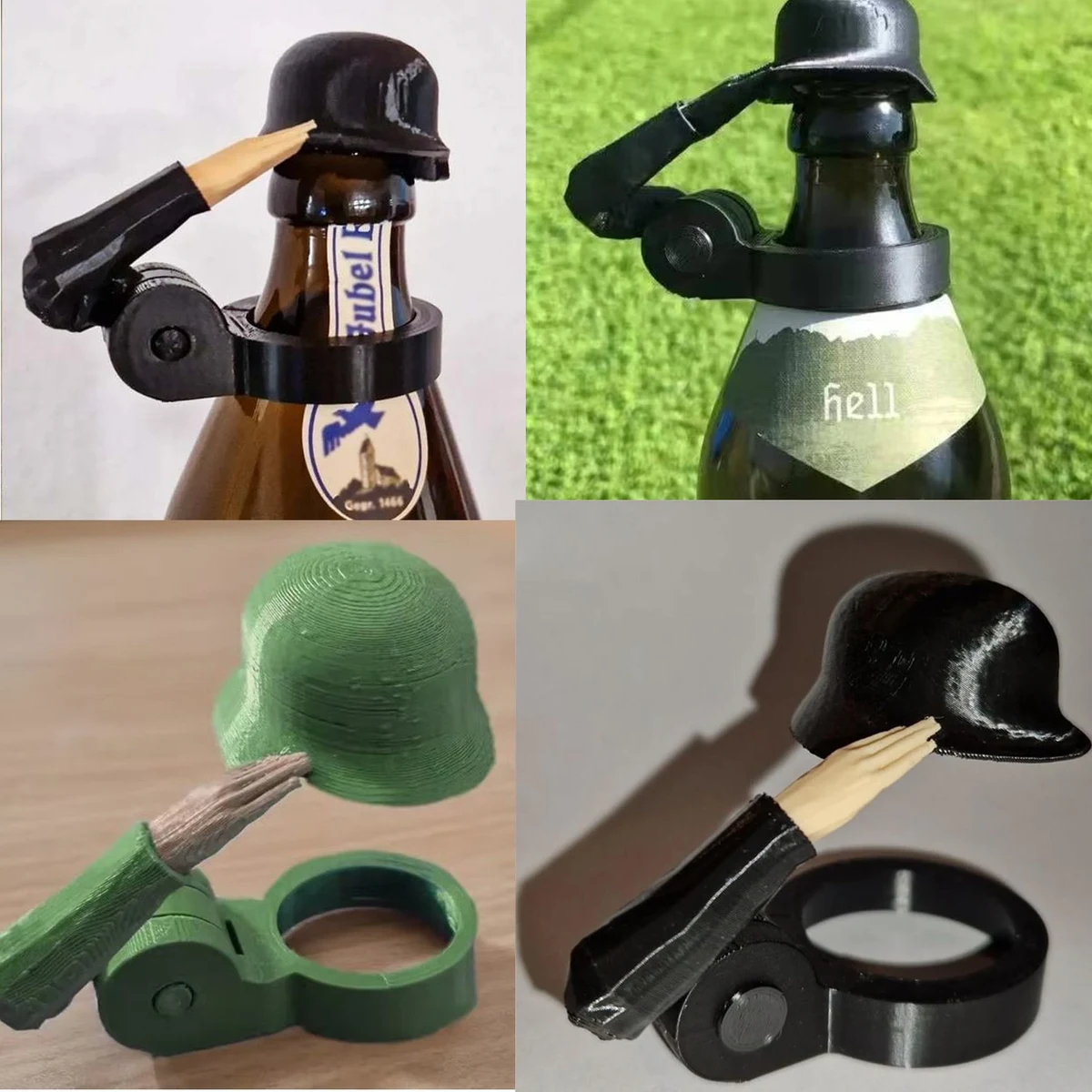 Soldier Salute Beer Bottle Helmet 1