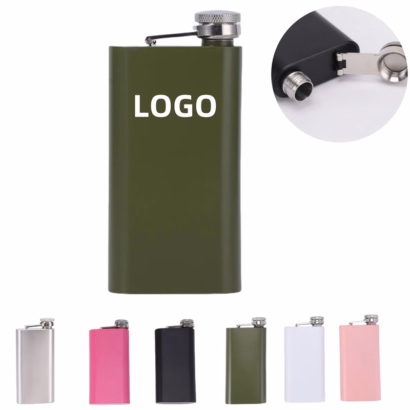 4oz Stainless Steel Pocket Hip Flask Matte Coated Bottle