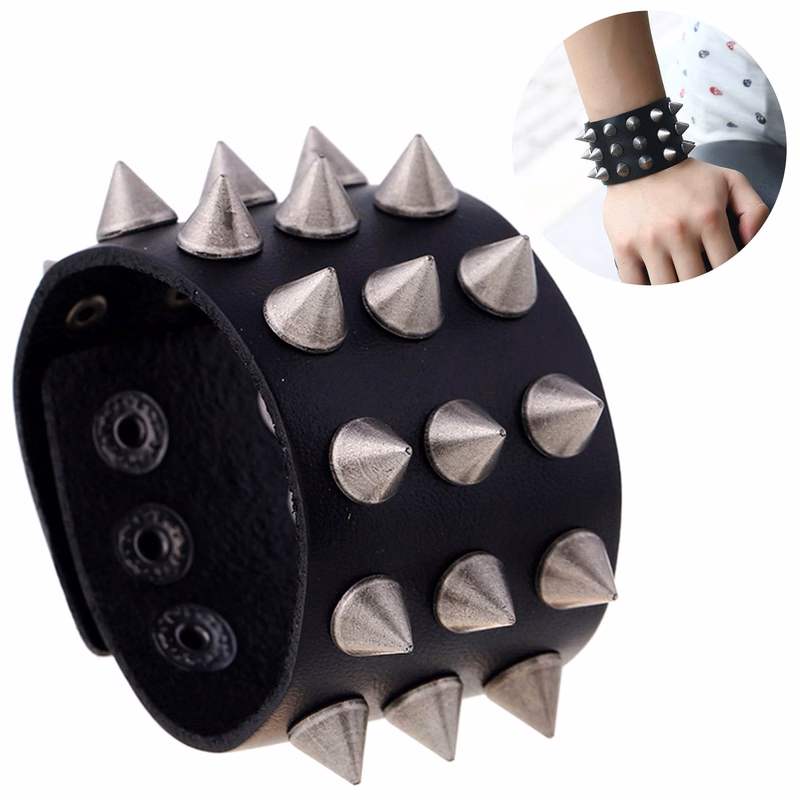 PU Punk hipster bracelet for men