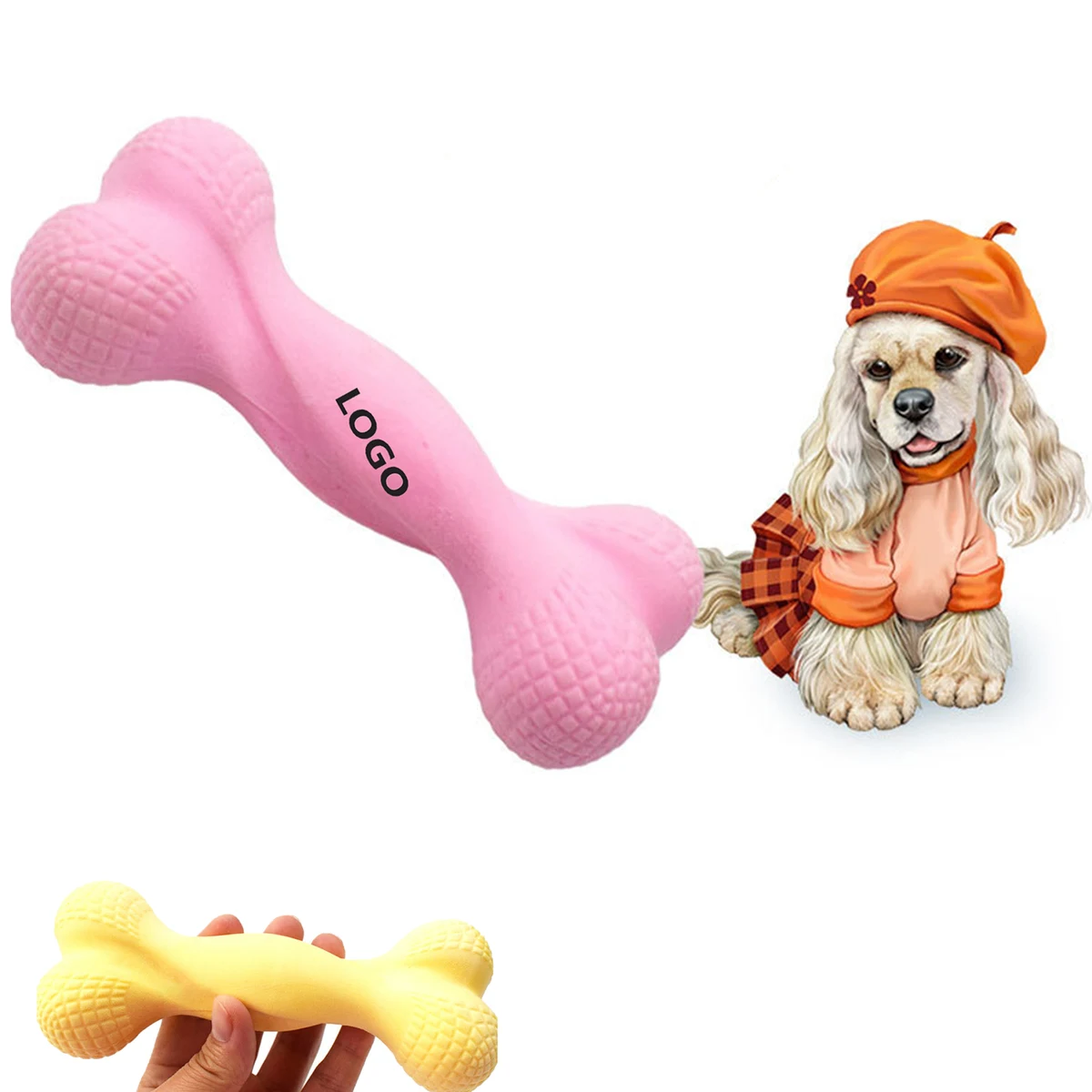 TPR Milk Scented Pet Bone Toy 1