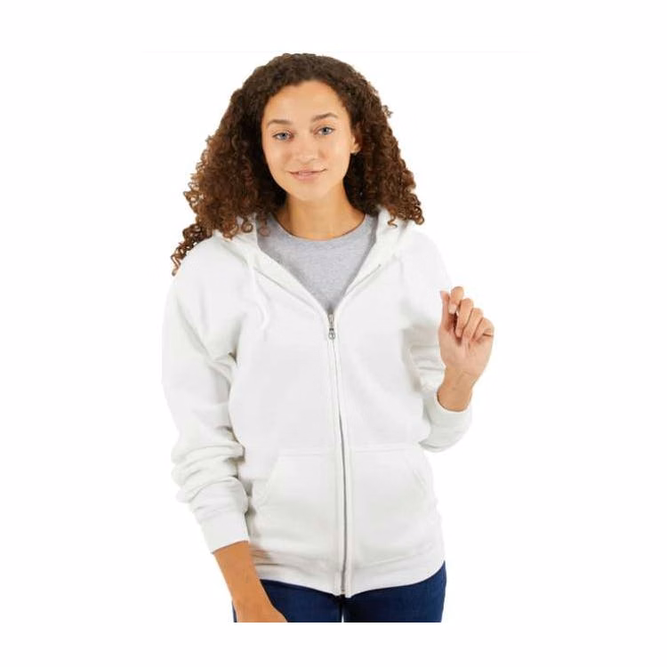Adult Zipper Hoodies - White S-XL