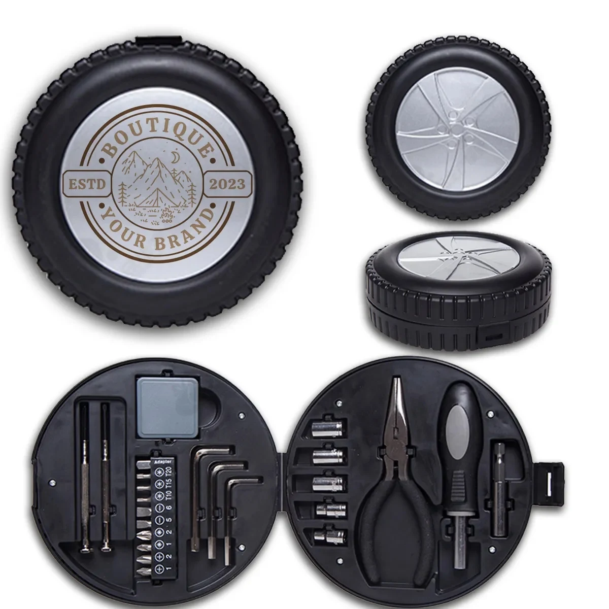 24-Piece Set Portable Mini Multipurpose Tire Shaped Tools 1