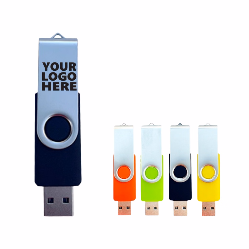 Rotary Swivel Custom Printed USB Flash Drive