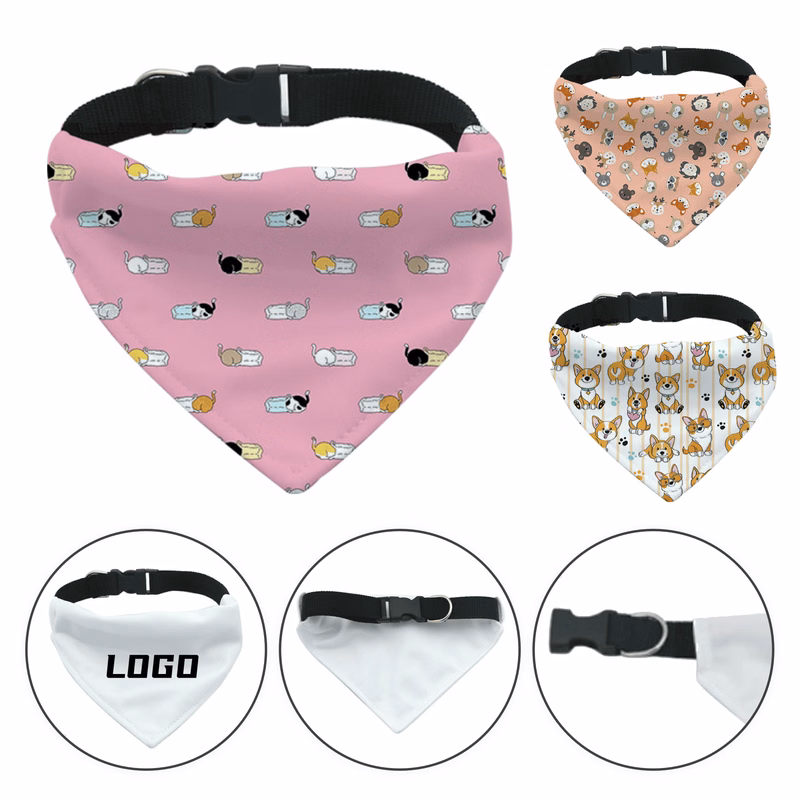 Pet Accessories Sublimation Printed Bandana Bib
