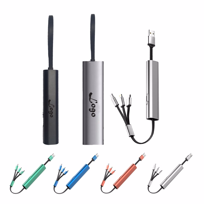 Metal 3 In 1 Mobile Phone Charging Cable