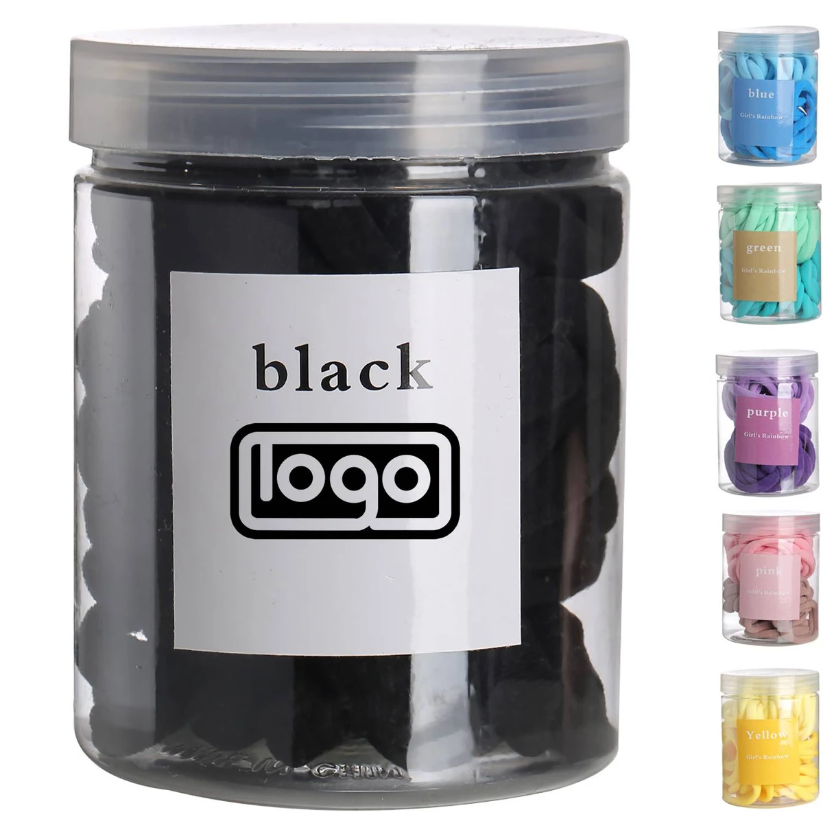 50pcs Seamless Elastic Hair Ties - Bulk Pack for Daily Use 1