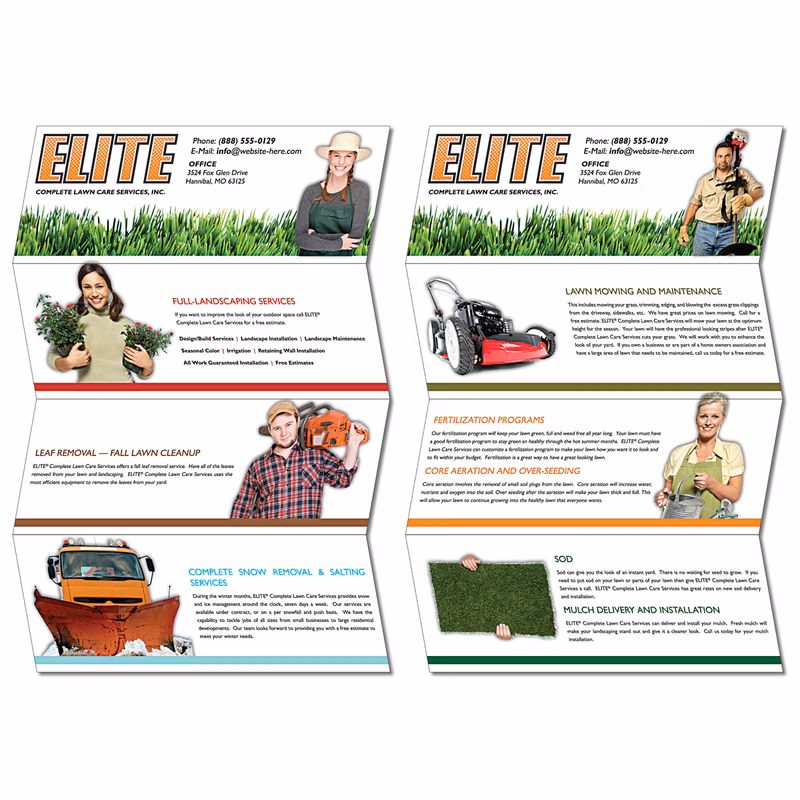 Quad-Fold Flyer Brochure - 11x17 - Gloss Cover