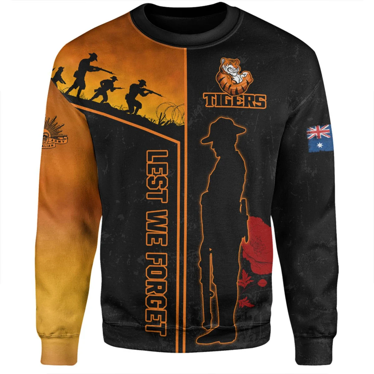 100% Cotton Full Color Pigmented Digital Print Men's Sweatshirt - 7.4 oz 1