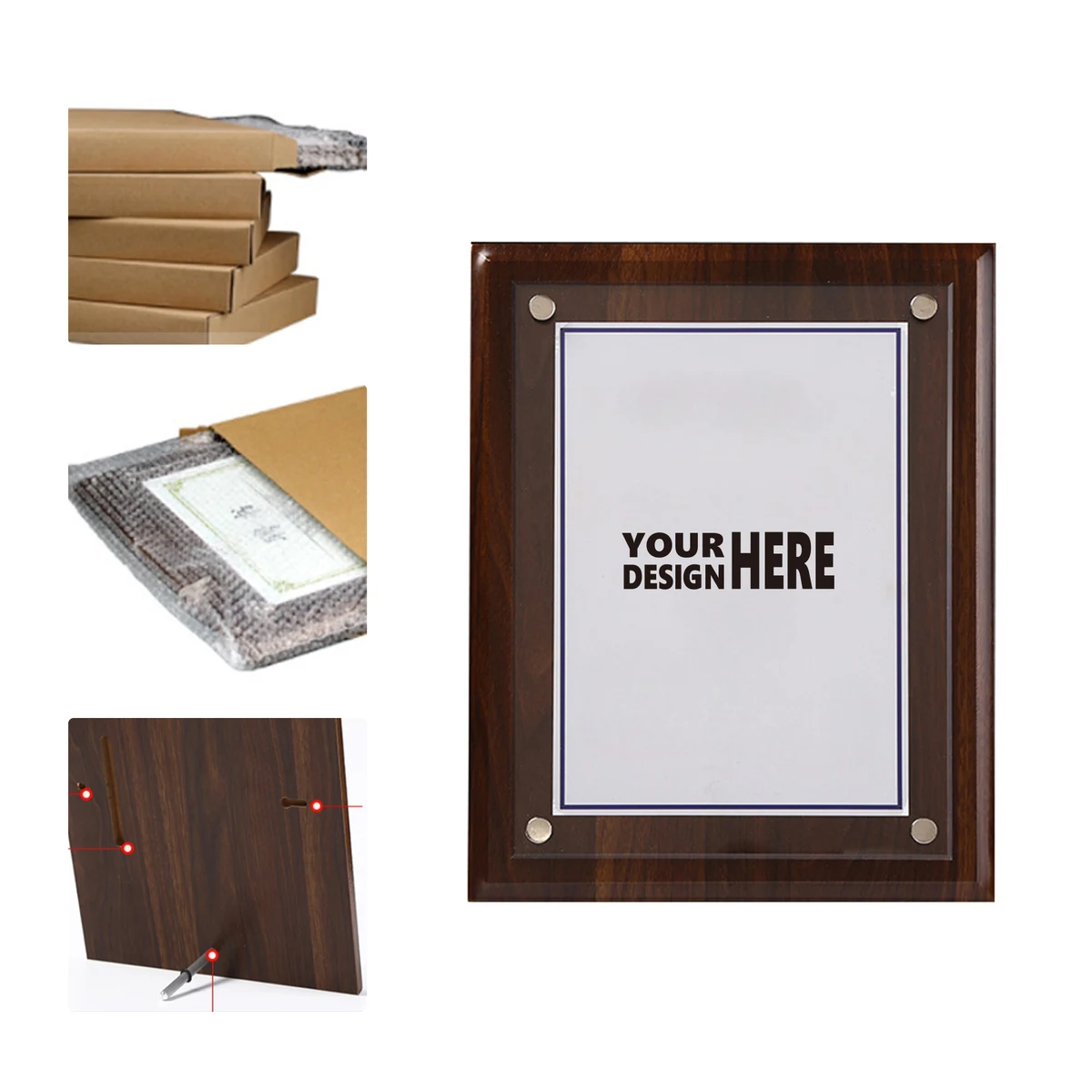 MOQ 50 Wooden Acrylic Award Plaque 1