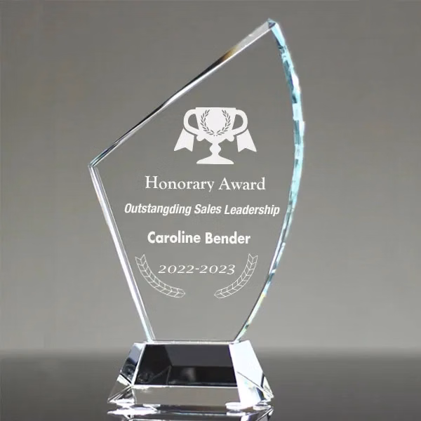 Optical Avant Crystal Award Plaque
