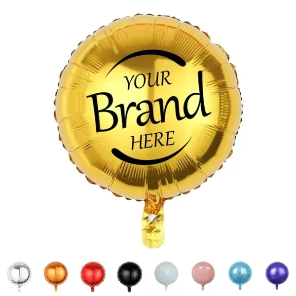 Custom 18 Inch Round Aluminum Foil Balloon — Event Decoration Promotional Backdrop 1