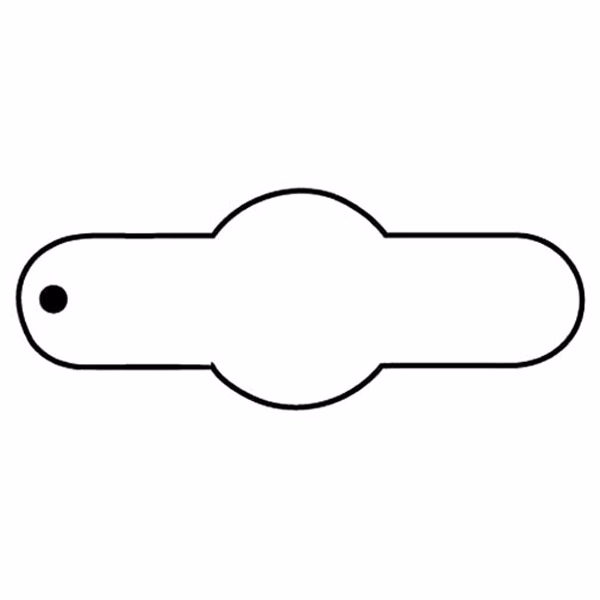 Oval w/Circle 21 Key Tag - Spot Color