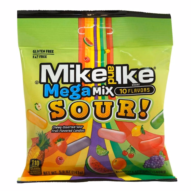 Mike & Ike Mega Mix Sour - 5 oz
