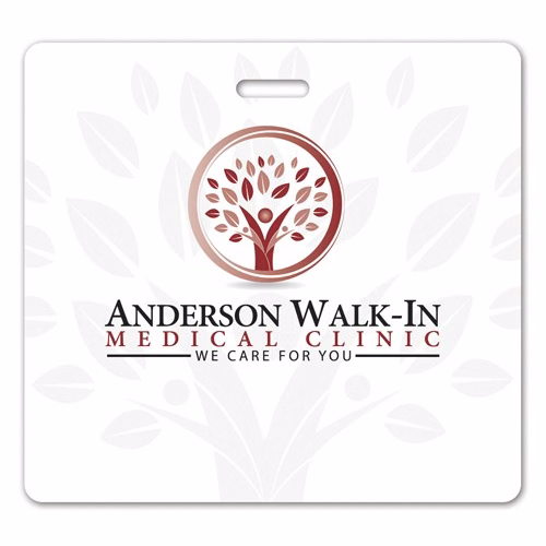 UV Printed Poly Name Badge/Tag w/ Pin Fastener (3.12"x3.375") Rectangle
