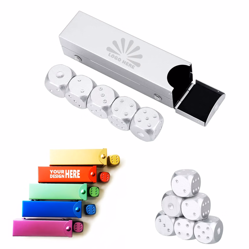 5-piece Metal Dice Set MOQ 50PCS