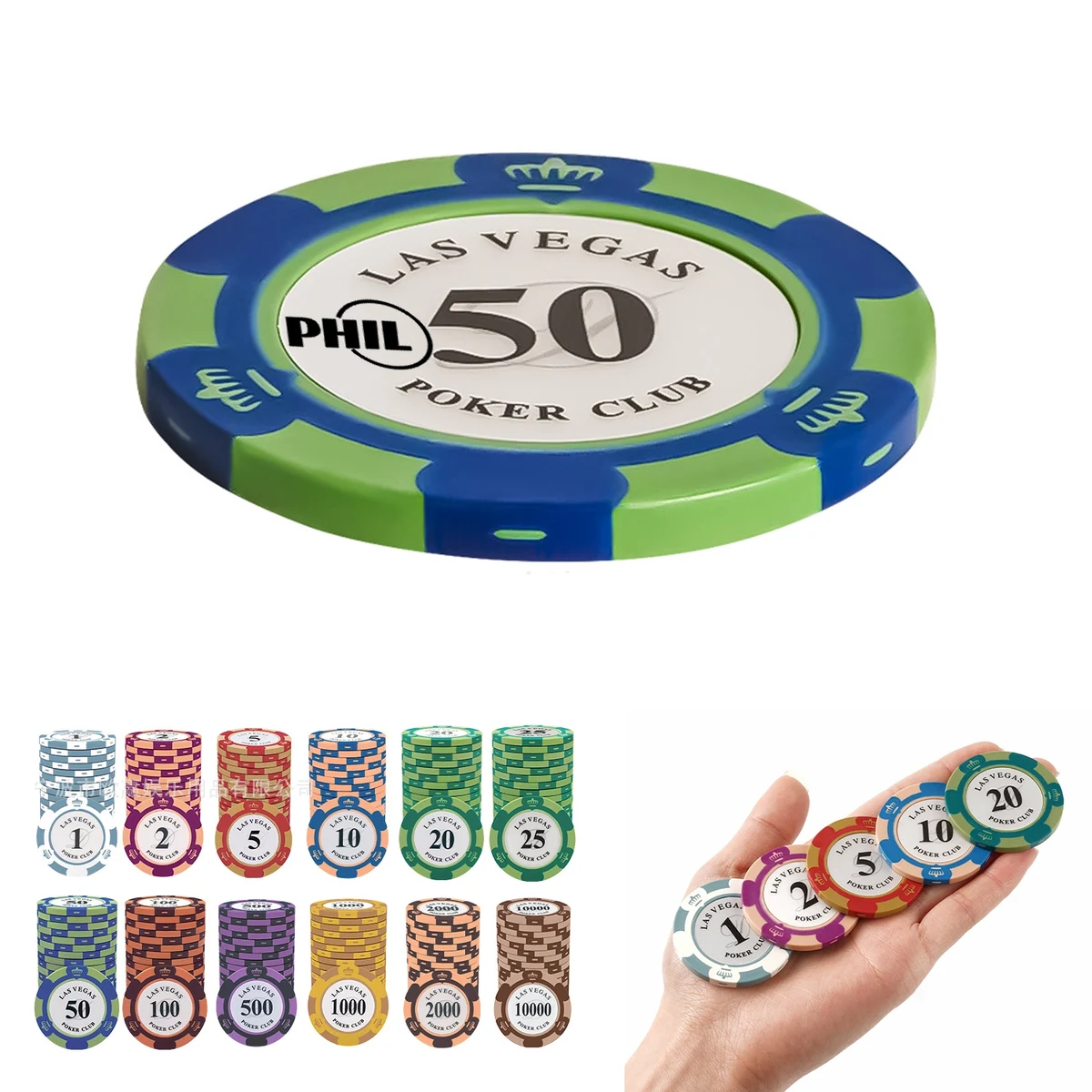 Crown Clay Poker Chips 1