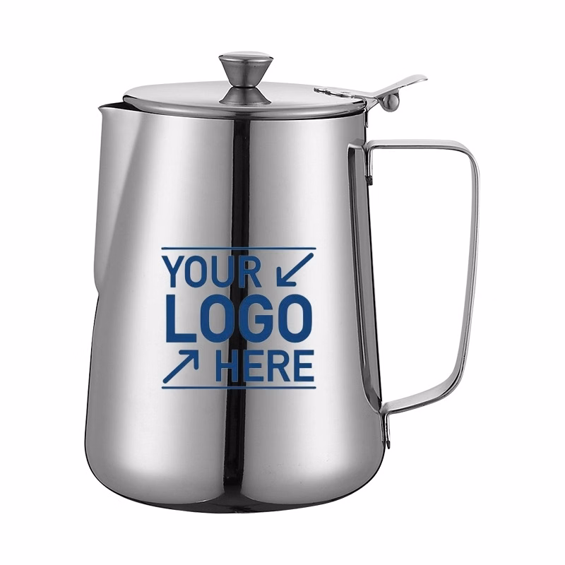 304 Stainless Steel Milk Frothing Cup with Lid