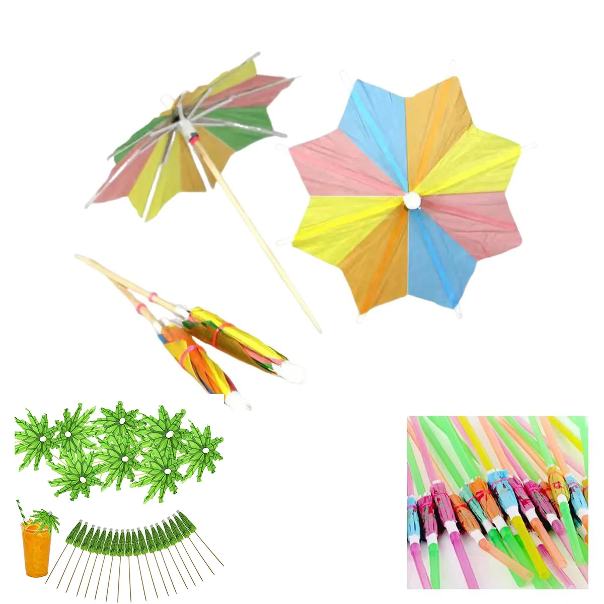 Mini Paper Umbrella Picks for Desserts and Drinks 1