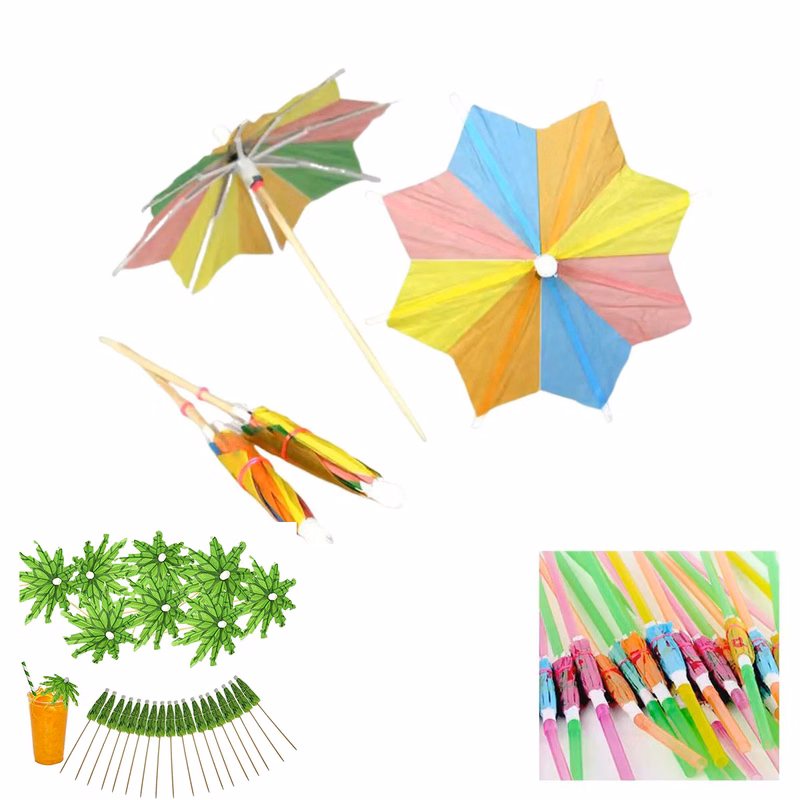 Mini Paper Umbrella Picks for Desserts and Drinks