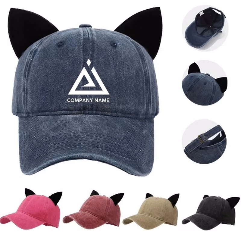 Velvet Cat-Ear Baseball Cap
