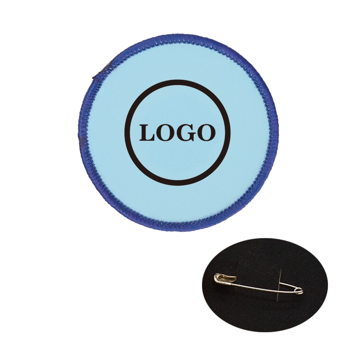 Full Color Woven Label Round Badge Armband 1