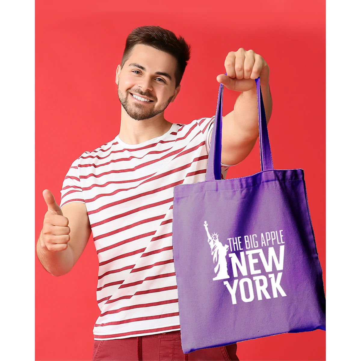 Super Sale- 6 oz.Econo Cotton Tote - Purple 1