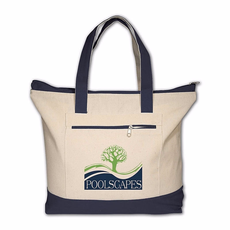 Zippered Cotton Boat Totes