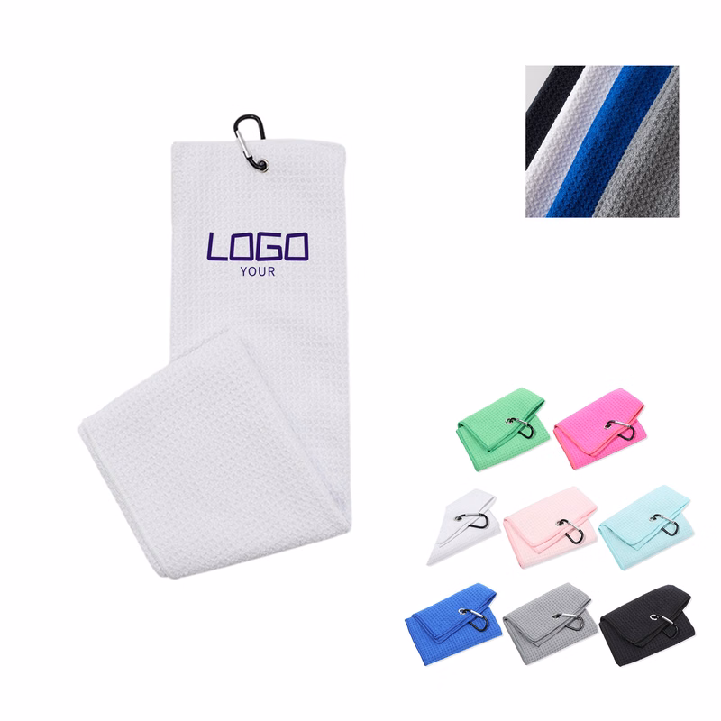 Sports Premium Microfiber Fabric Waffle Golf Towel