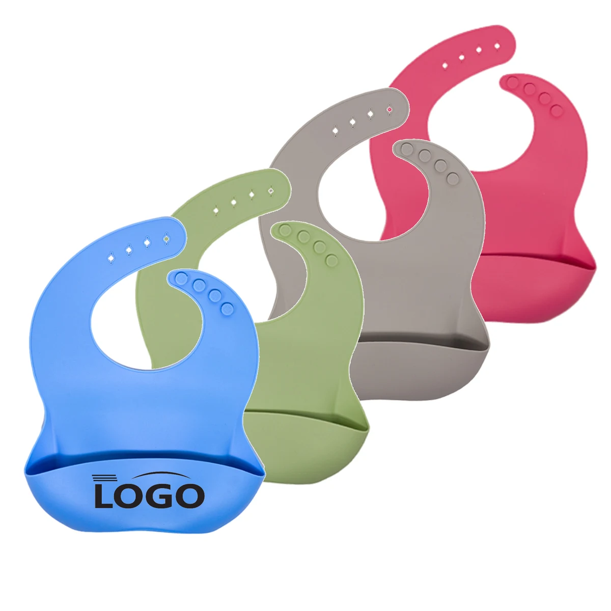 Silicone Baby Waterproof Feeding Bib 1