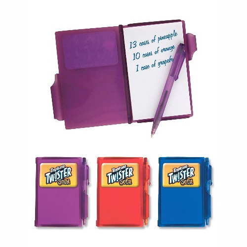 Pocket Pal Mini Notebook Jotter Pad with Pen with Epoxy Dome