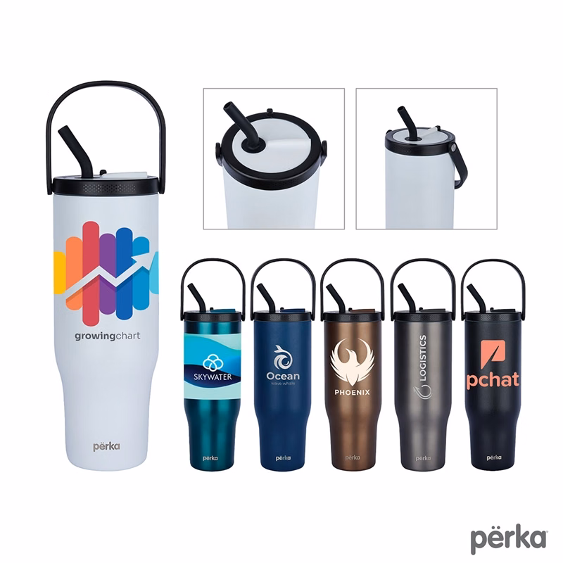 Perka® Reginald 30oz. Recycled Vacuum Insulated Travel Tumbler