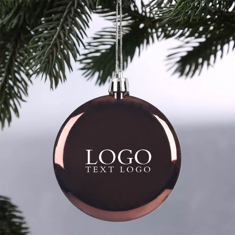 Shatter Resistant Flat Round Holiday Christmas Ornament