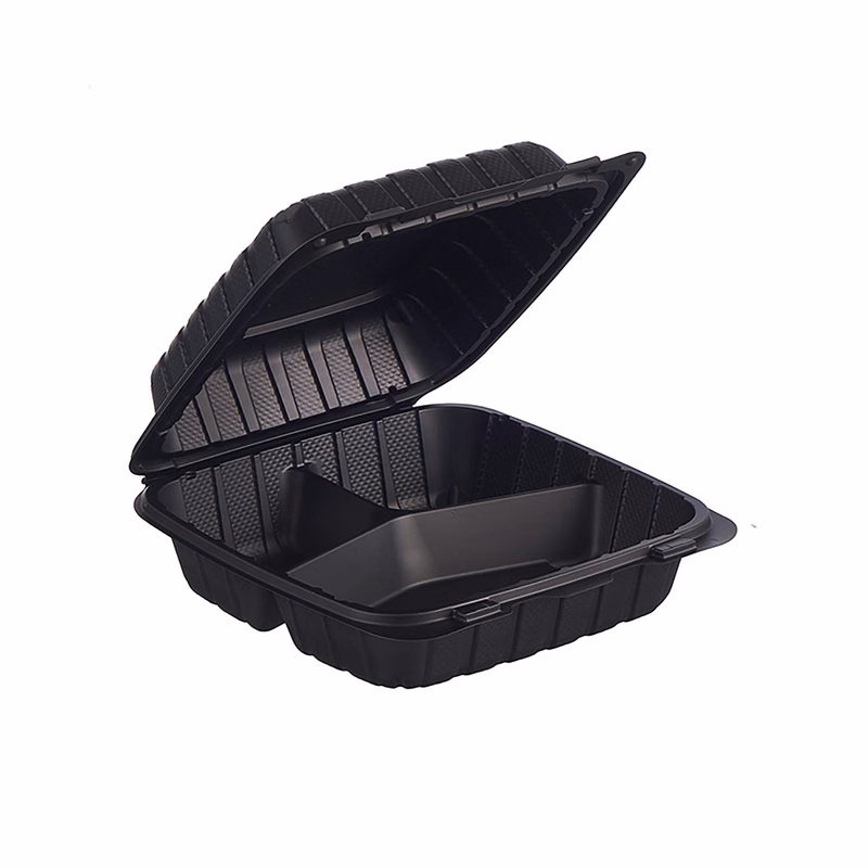 Convenient Disposable 3-Compartment Food Container