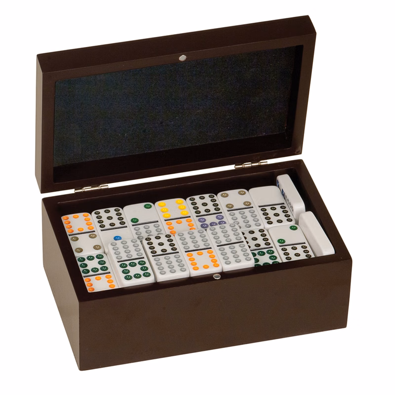 Double Twelves Dominoes Rosewood Box Set (92 Dominos)
