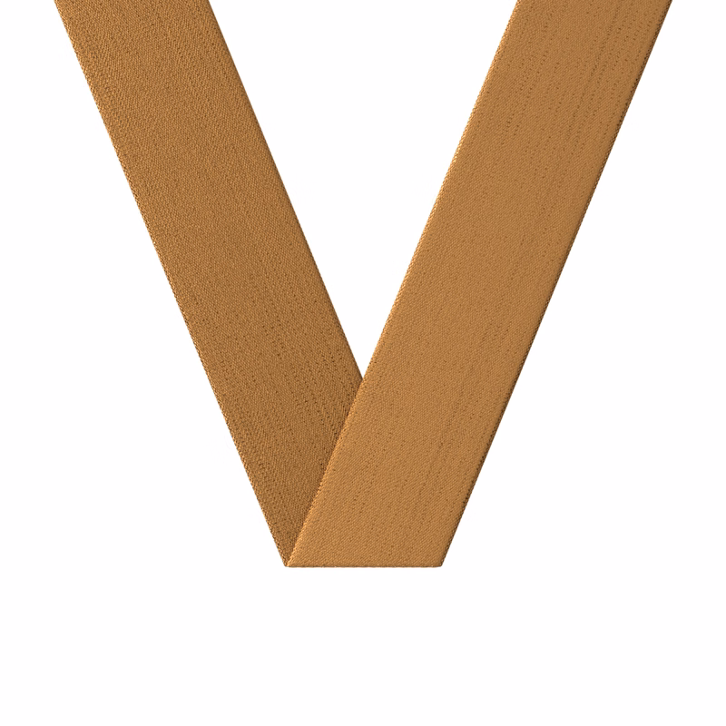 1-1/2" x 34" Metallic Bronze Neckband Sewn Through