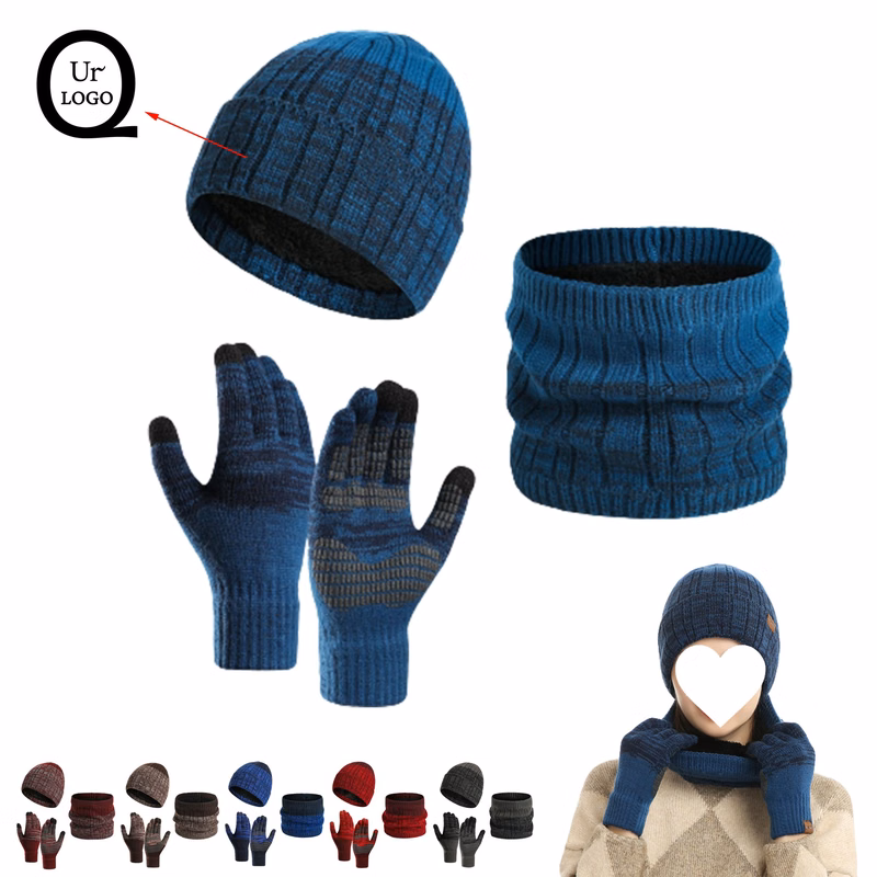 Winter Hats Scarfs And Touchscreen Gloves Set