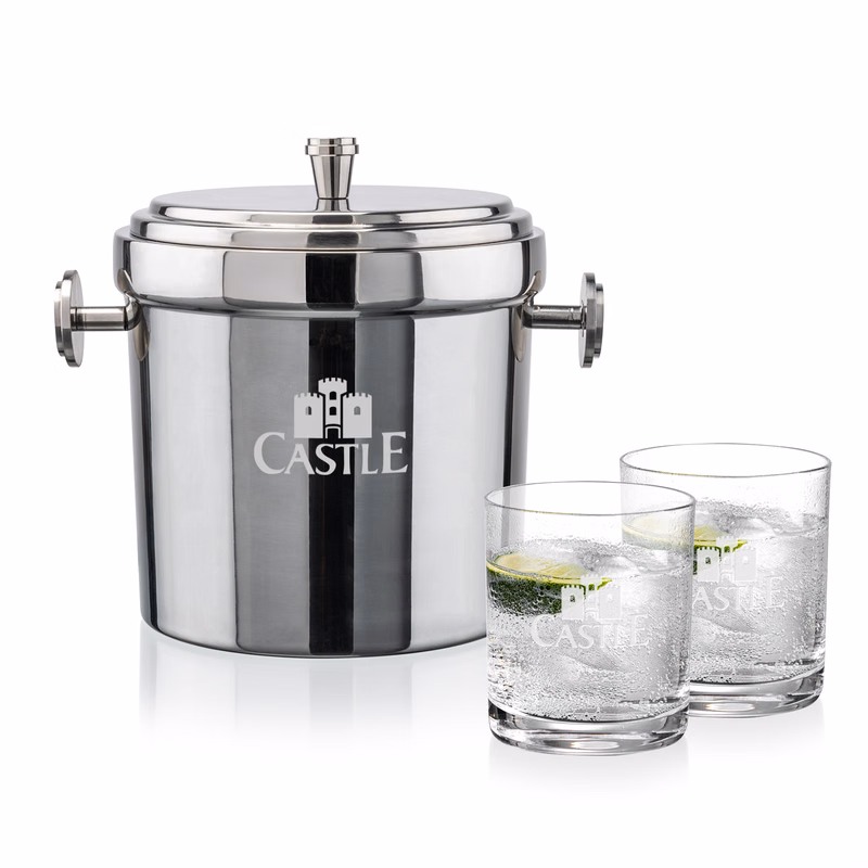 Milano Ice Bucket & Waldorf On-the-Rocks Set