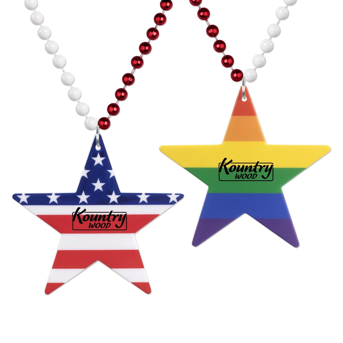 Star Patriotic/Pride Medallion Beads 1