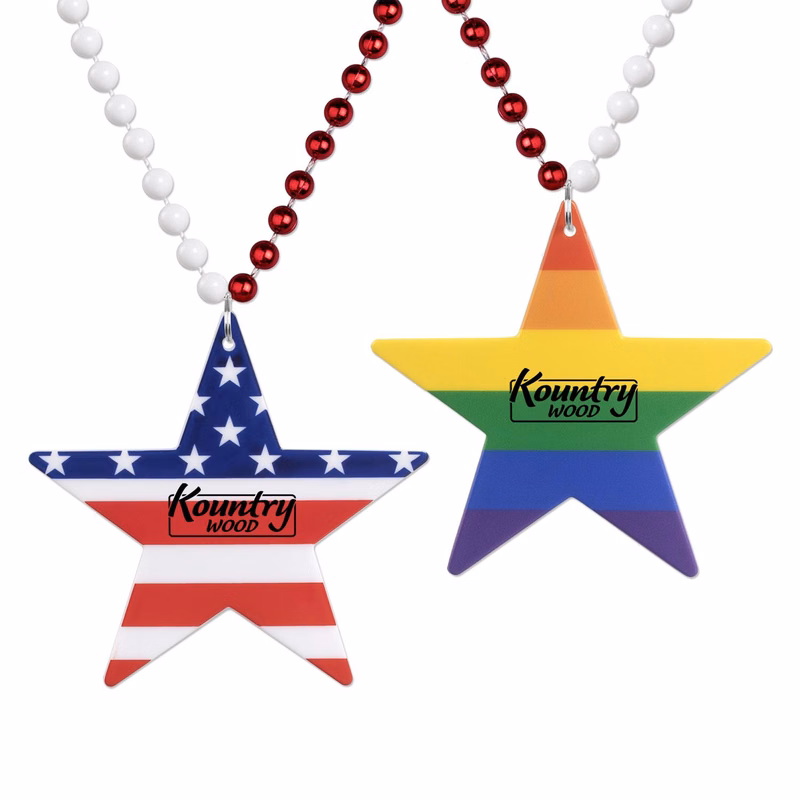 Star Patriotic/Pride Medallion Beads