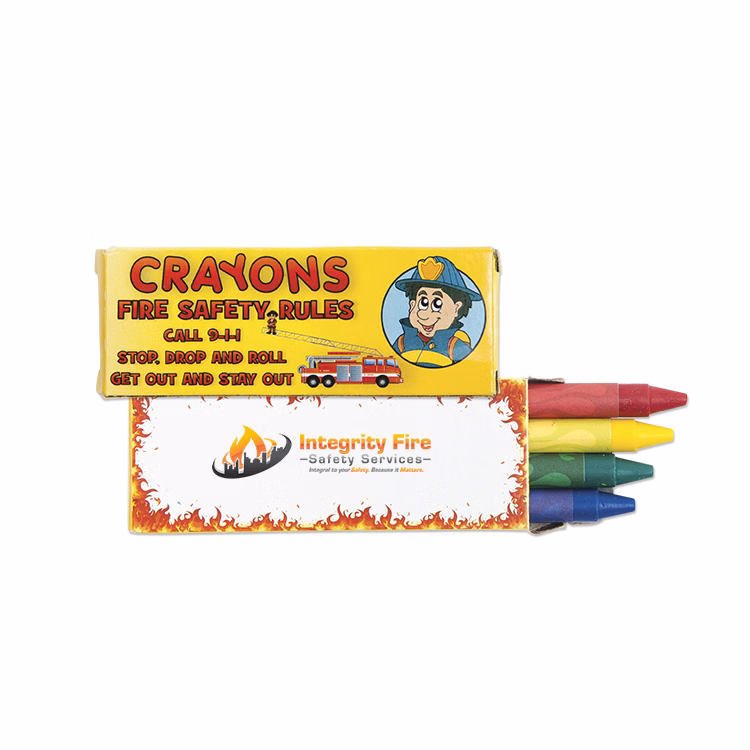 4 Pack Fire Safety Crayons