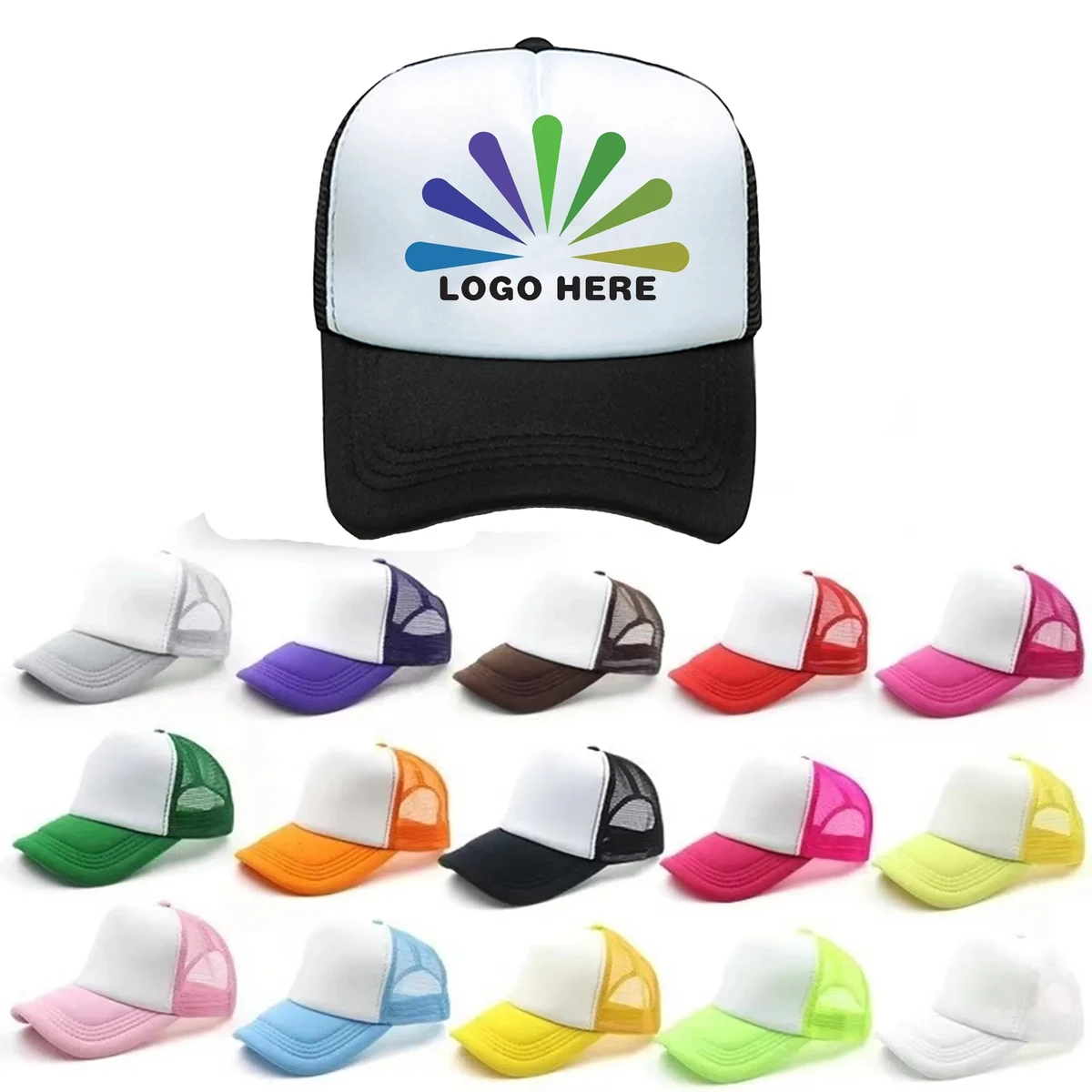 MOQ50 Full Color Mesh Back Foam Trucker Cap 1